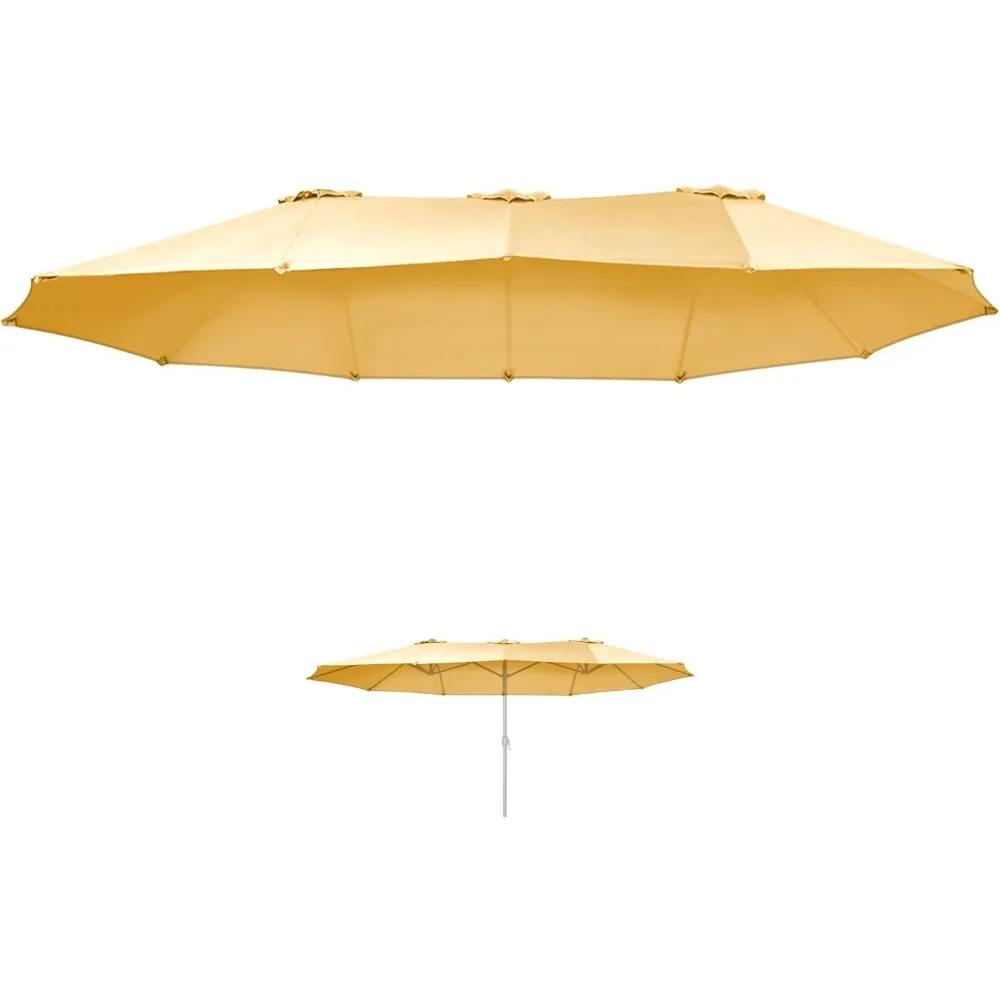 12 Ribs Umbrella Cover Canopy Replacement for 15' Double-Sided Patio Umbrella, Frame NOT Included
12 Ribs Umbrella Cover Canopy Replacement for 15' Double-Sided Patio Umbrella, Frame NOT Included
