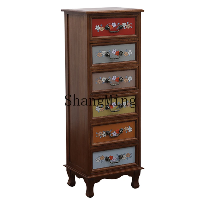 ZYH solid wood painted pastoral storage cabinet bedroom bedside table multi-functional decorative drawer retro side cabinet
ZYH solid wood painted pastoral storage cabinet bedroom bedside table multi-functional decorative drawer retro side cabinet