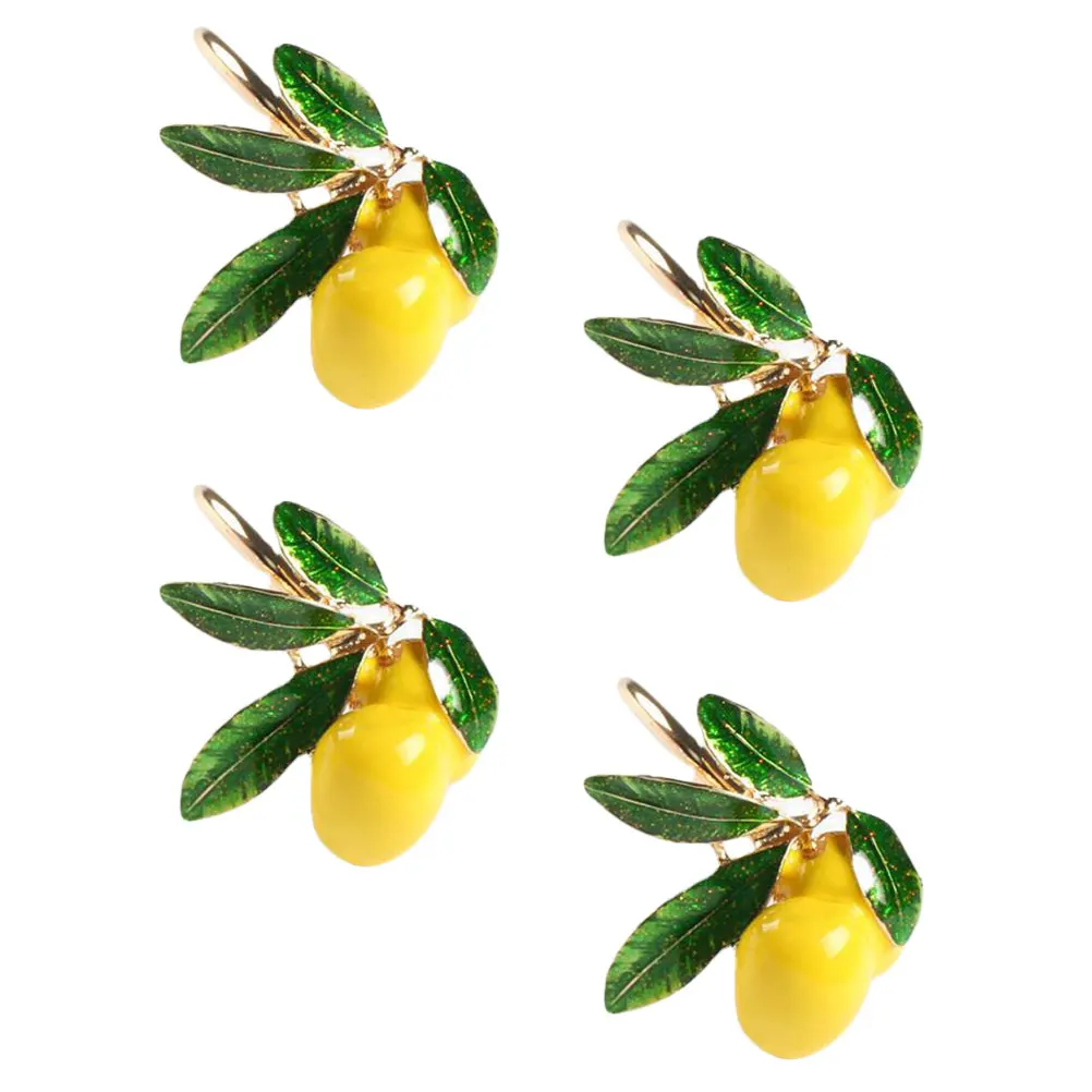 4pcs Napkin Ring Lemon Shaped Premium Decoration Buckle Elegant Table Festival Party Home Banquet Gift Fruit Circle Ornament
4pcs Napkin Ring Lemon Shaped Premium Decoration Buckle Elegant Table Festival Party Home Banquet Gift Fruit Circle Ornament