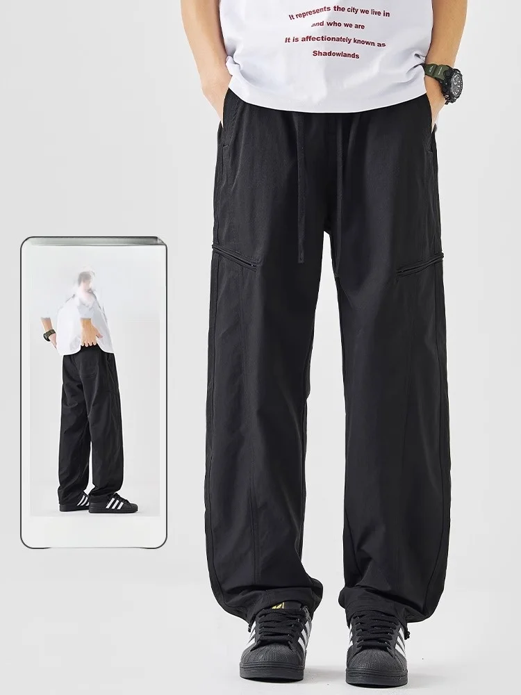 Модные мужские летние тонкие брюки из ледяного шелка большого размера, свободные, прямого кроя, быстросохнущие, для спорта и повседневной носки, рабочие, длинные
Модные мужские летние тонкие брюки из ледяного шелка большого размера, свободные, прямого кроя, быстросохнущие, для спорта и повседневной носки, рабочие, длинные