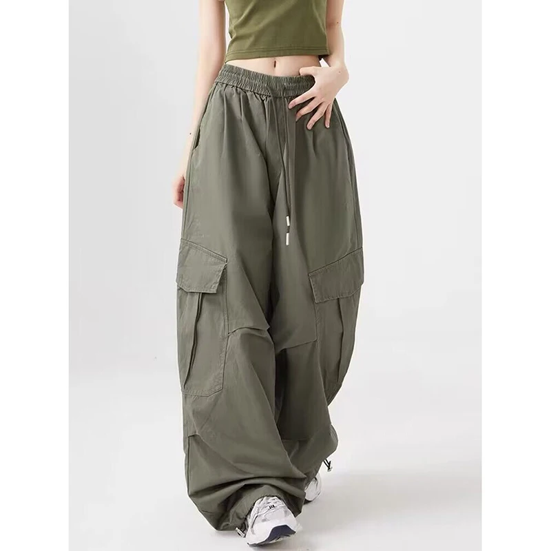 High Waist Hiphop Cargo Pants Women Amrican Loose Lazy Jazz Dance Trousers Pocket Streetwear Lace Up Drawstring Wide Leg Pants
High Waist Hiphop Cargo Pants Women Amrican Loose Lazy Jazz Dance Trousers Pocket Streetwear Lace Up Drawstring Wide Leg Pants