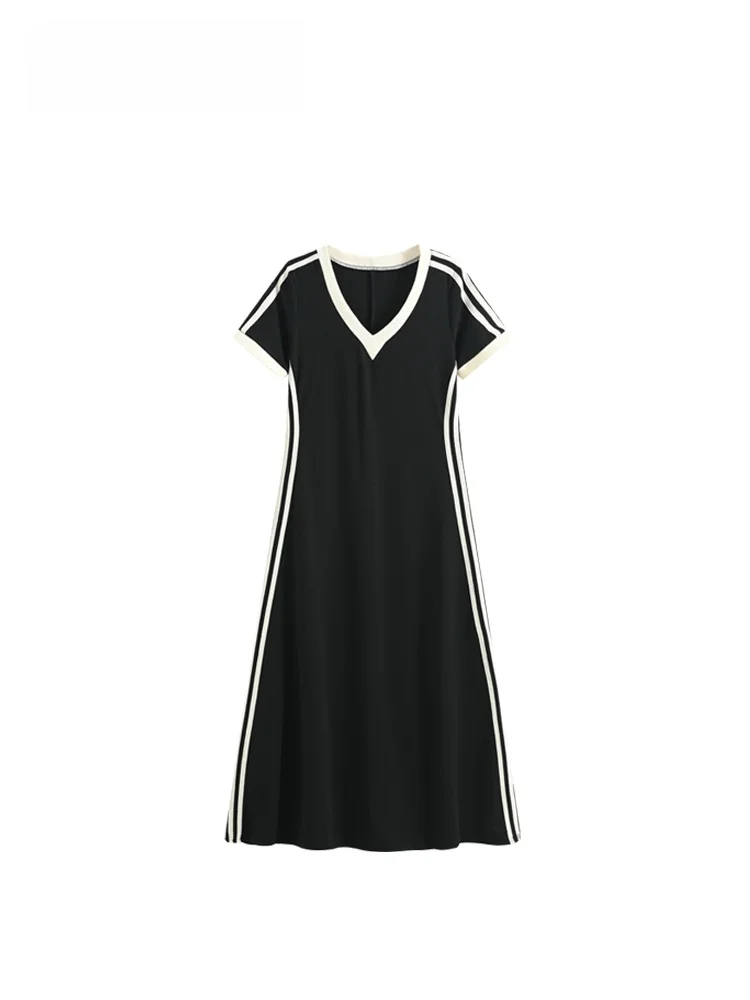 Summer Short Sleeve Dress Women's plus Size Conceal Belly Slimming Elegant New Style Cara CLUB Sweet High Waist A-Line Dress
Summer Short Sleeve Dress Women's plus Size Conceal Belly Slimming Elegant New Style Cara CLUB Sweet High Waist A-Line Dress