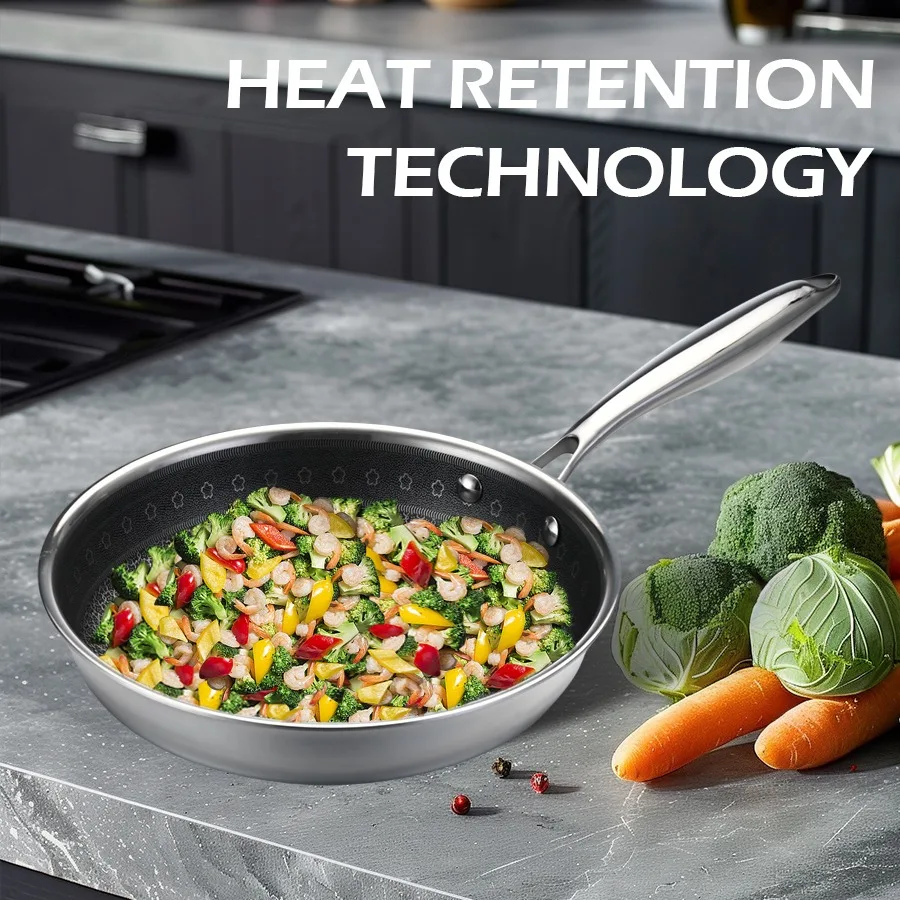 Vivicreate stainless steel fry pan, Tri-Ply stainless steel pan, 304 food grade material, PFOA Free Cookware,non stick Stainless Steel Skillets,Dishwasher and Oven Safe, suitable for Electric Induction Ceramic and Gas Cooktops
Vivicreate stainless steel fry pan, Tri-Ply stainless steel pan, 304 food grade material, PFOA Free Cookware,non stick Stainless Steel Skillets,Dishwasher and Oven Safe, suitable for Electric Induction Ceramic and Gas Cooktops