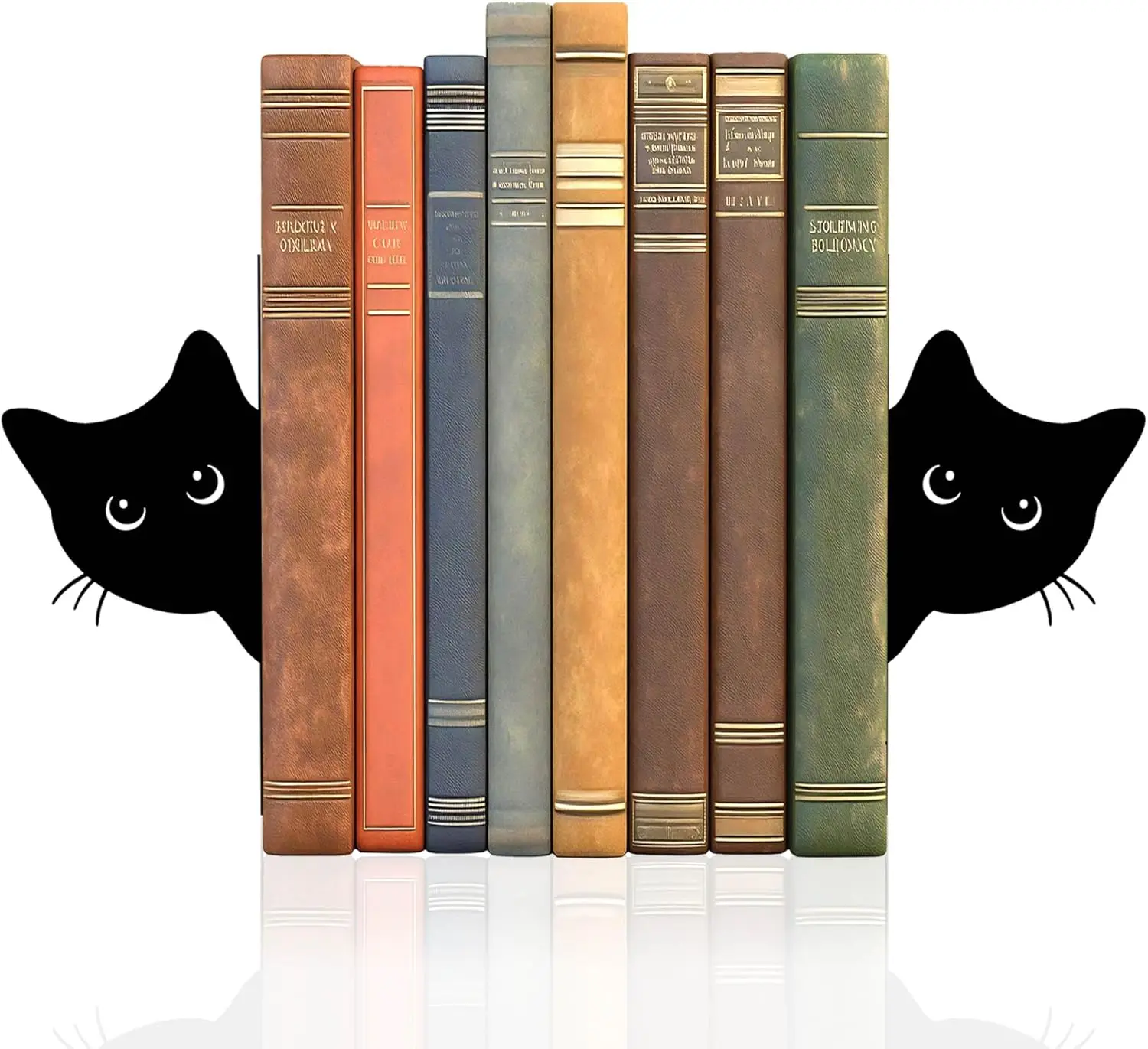 Metal Cat Bookends 1 Pair Cute Book Ends for Shelves Decorative for Home Office Desk Bookshelf Decor Black
Metal Cat Bookends 1 Pair Cute Book Ends for Shelves Decorative for Home Office Desk Bookshelf Decor Black