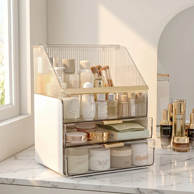 Makeup Organizer Countertop with Lid 3 Tiers Clear Skincare Cosmetic Display Storage Case for Vanity Bedroom Bathroom Dresser
Makeup Organizer Countertop with Lid 3 Tiers Clear Skincare Cosmetic Display Storage Case for Vanity Bedroom Bathroom Dresser