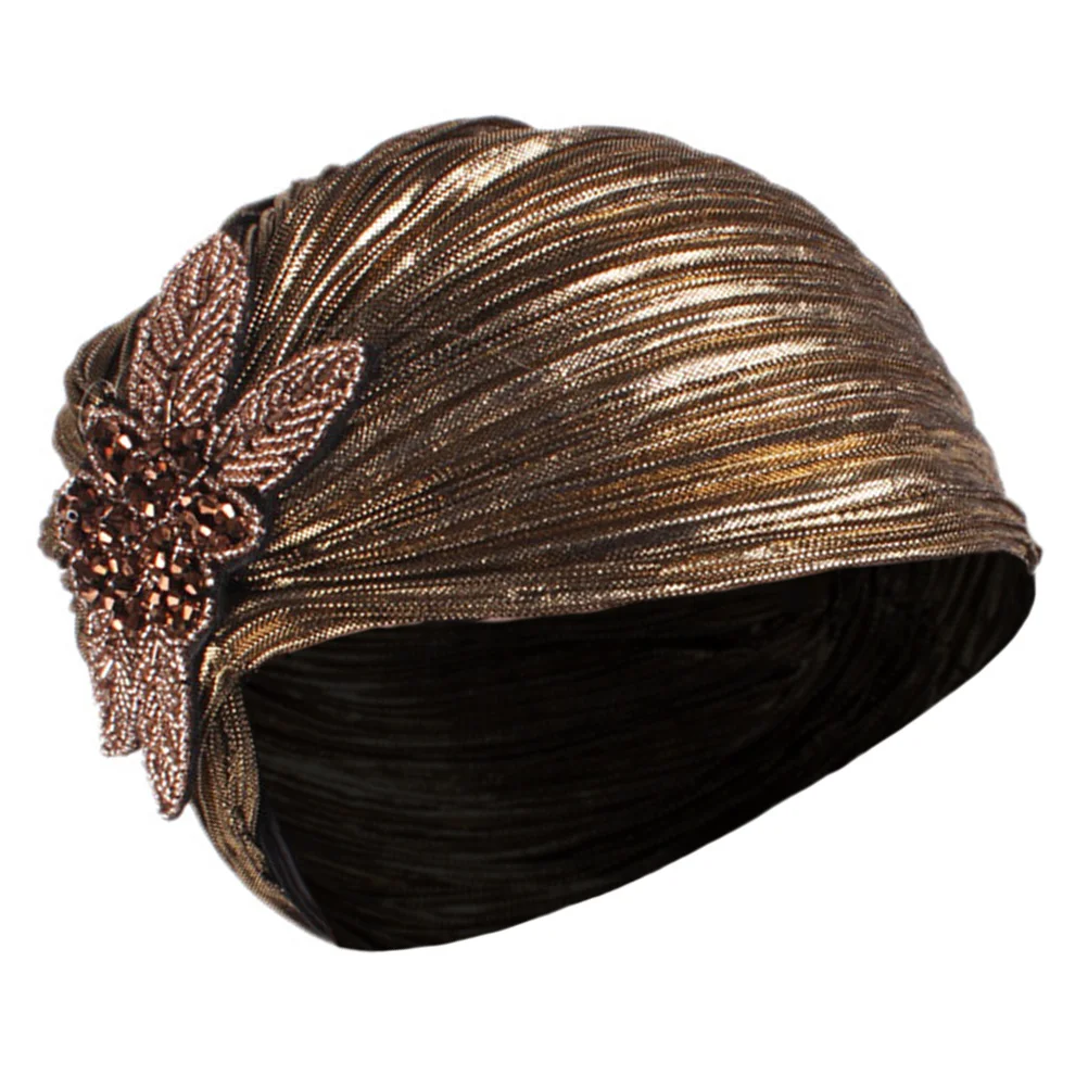 Turban Hat Hats for Women Head Wraps Big Flower Pre-tied Twisted Bronzing Cloth Headscarf Miss Cap
Turban Hat Hats for Women Head Wraps Big Flower Pre-tied Twisted Bronzing Cloth Headscarf Miss Cap