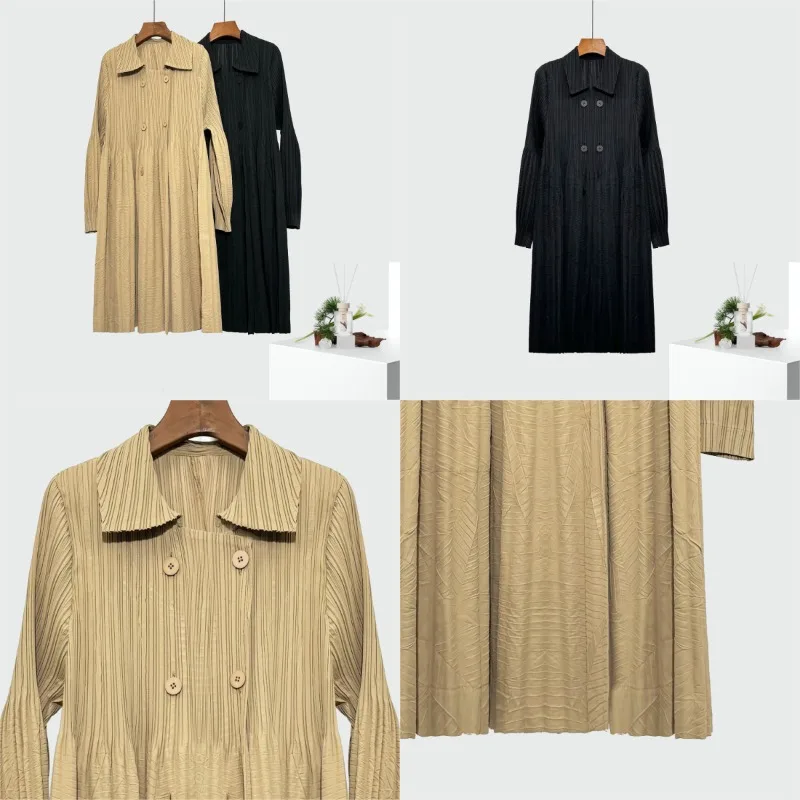 Miyake Folds 2025 Autumn New Women's Fashion High Sense of Collars Double-breasted Medium-length Women's Trench Coat Jacket
Miyake Folds 2025 Autumn New Women's Fashion High Sense of Collars Double-breasted Medium-length Women's Trench Coat Jacket