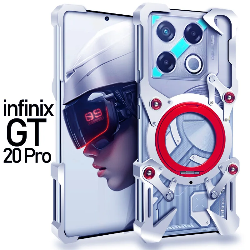 Aluminum Frameless Case For Infinix GT 20 Pro 10Pro Rotating Bracket Shell Metal Rimless Shockproof Cover 
Aluminum Frameless Case For Infinix GT 20 Pro 10Pro Rotating Bracket Shell Metal Rimless Shockproof Cover