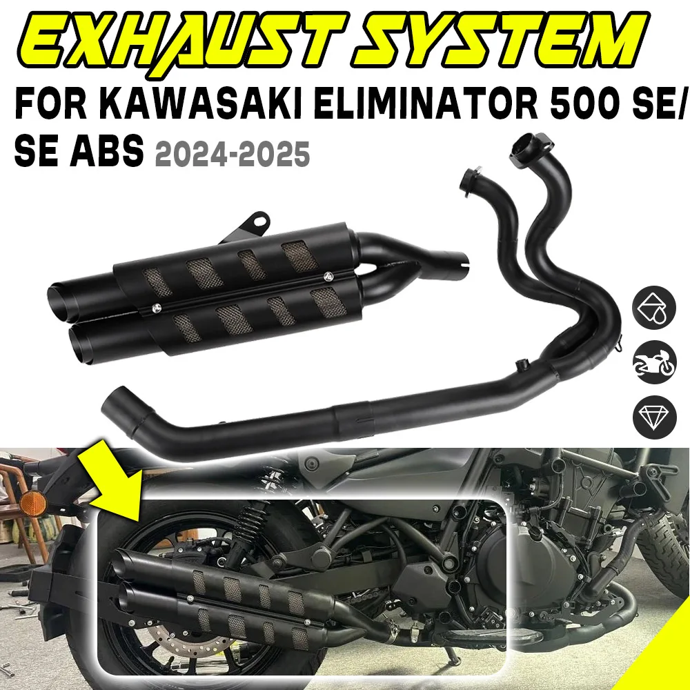 Для Kawasaki Eliminator 500 SE ABS 2024 2025 мотоциклетные трубы глушителя из нержавеющей стали, надеваемая полная выхлопная система, двойной хвост,upe
Для Kawasaki Eliminator 500 SE ABS 2024 2025 мотоциклетные трубы глушителя из нержавеющей стали, надеваемая полная выхлопная система, двойной хвост,upe