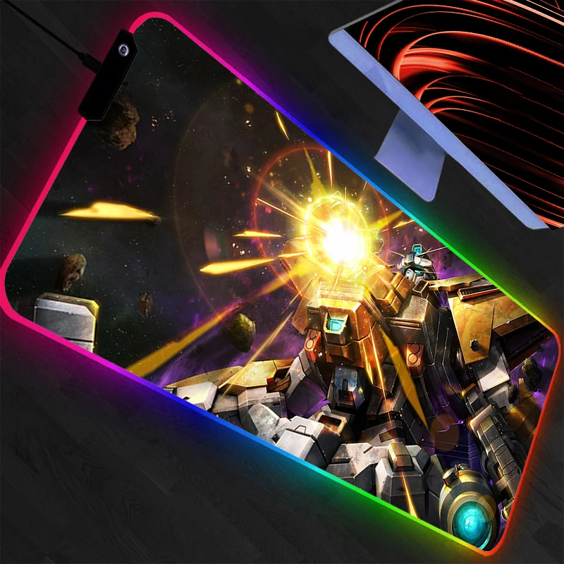 Коврик для мыши RGB GUNDAM, профессиональный, для киберспорта, для геймеров, скоростной, для ПК, игровой, резиновый, с подсветкой, светодиодный, настольный коврик, анимация
Коврик для мыши RGB GUNDAM, профессиональный, для киберспорта, для геймеров, скоростной, для ПК, игровой, резиновый, с подсветкой, светодиодный, настольный коврик, анимация