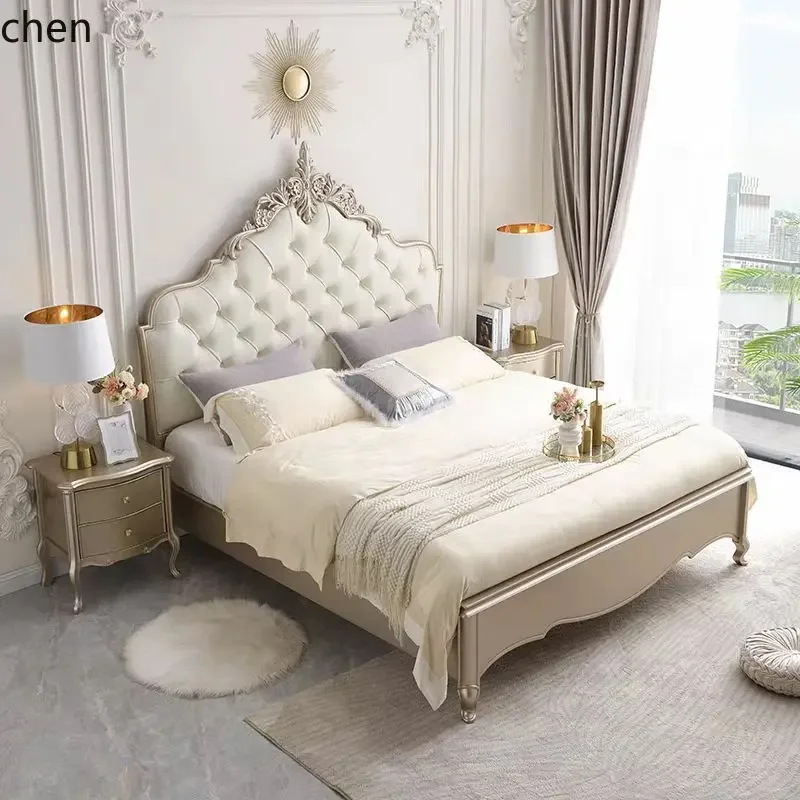 HYS Solid Wood High-End 1.8m Light Luxury Large Bed Crown Carved Wedding Bed Princess Bed
HYS Solid Wood High-End 1.8m Light Luxury Large Bed Crown Carved Wedding Bed Princess Bed
