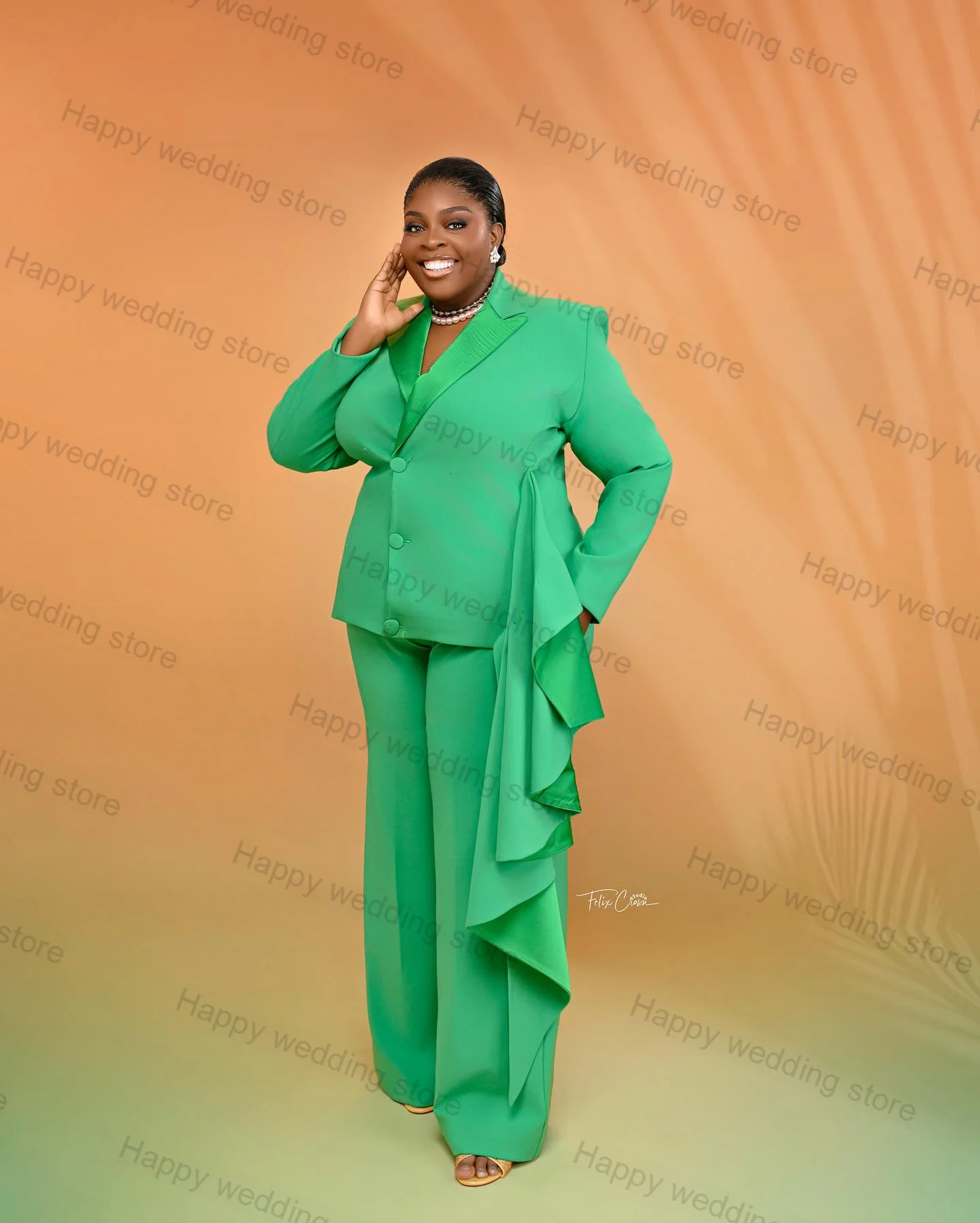 Plus Size Formal Women Suit Pants Set 2 Piece Green Blazer+Trousers Office Lady Jacket Cotton Customized Wedding Prom Dress Coat
Plus Size Formal Women Suit Pants Set 2 Piece Green Blazer+Trousers Office Lady Jacket Cotton Customized Wedding Prom Dress Coat