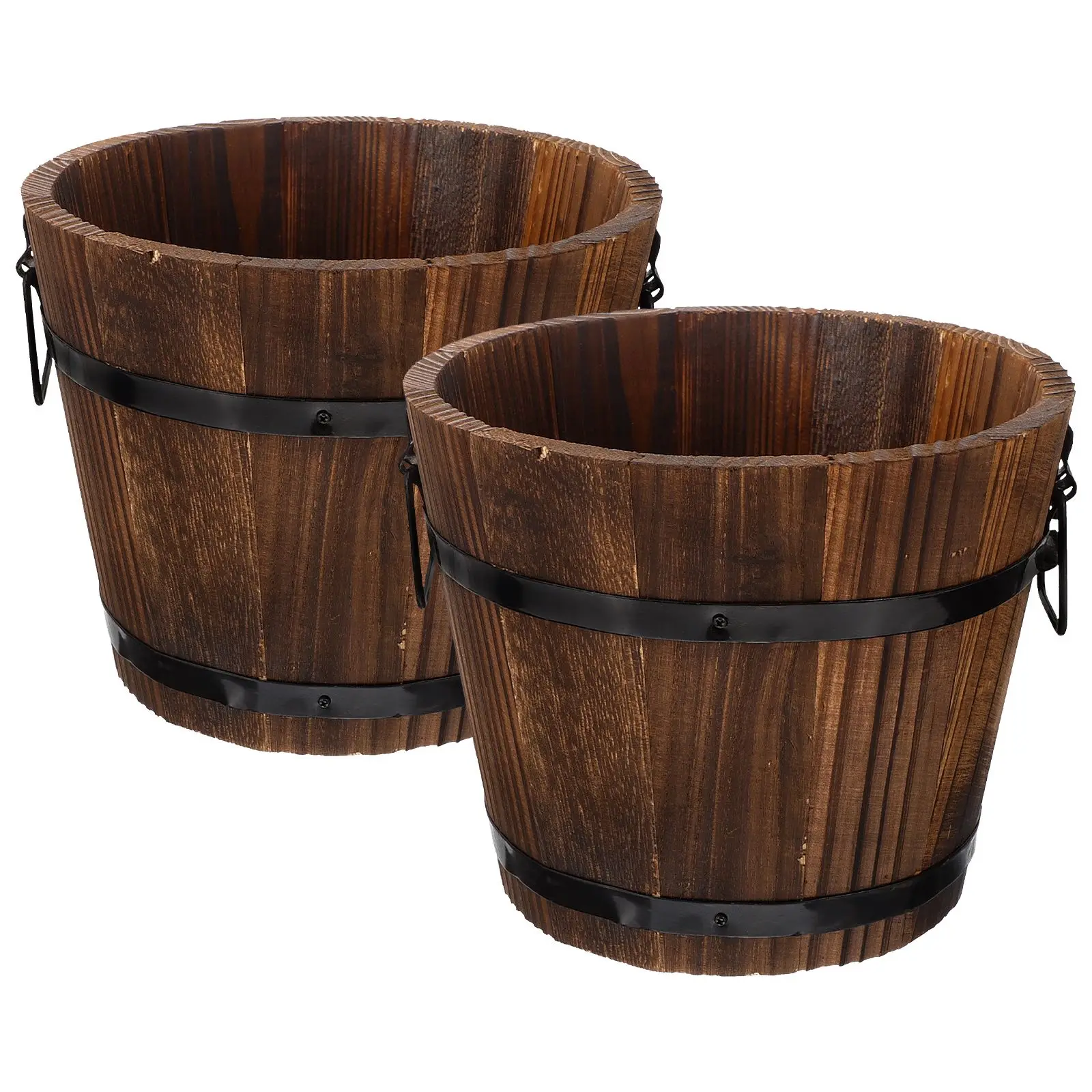 2Pcs Wooden Barrel Flower Pot Durable Planters for Decor Succulent Planter Vintage Artistic Design
2Pcs Wooden Barrel Flower Pot Durable Planters for Decor Succulent Planter Vintage Artistic Design