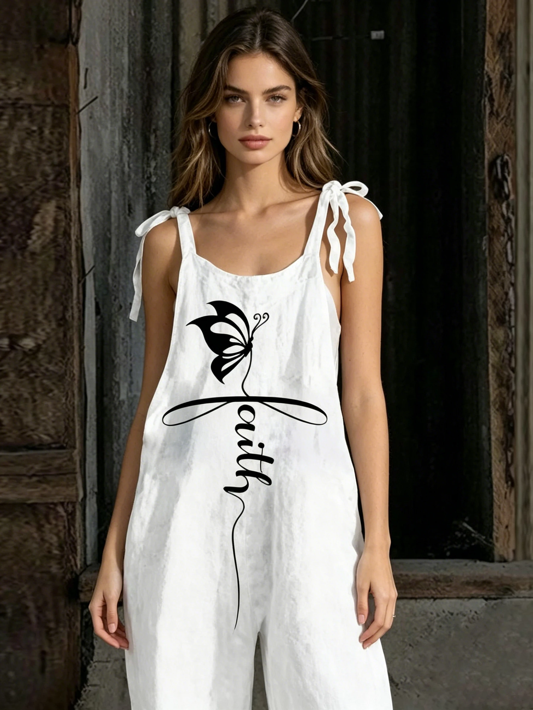 Women White Sleeveless Overalls Graffiti Leopard Crown Print Wide Leg Jumpsuit New Adventure Streetwear Baggy Long Rompers With
Women White Sleeveless Overalls Graffiti Leopard Crown Print Wide Leg Jumpsuit New Adventure Streetwear Baggy Long Rompers With
