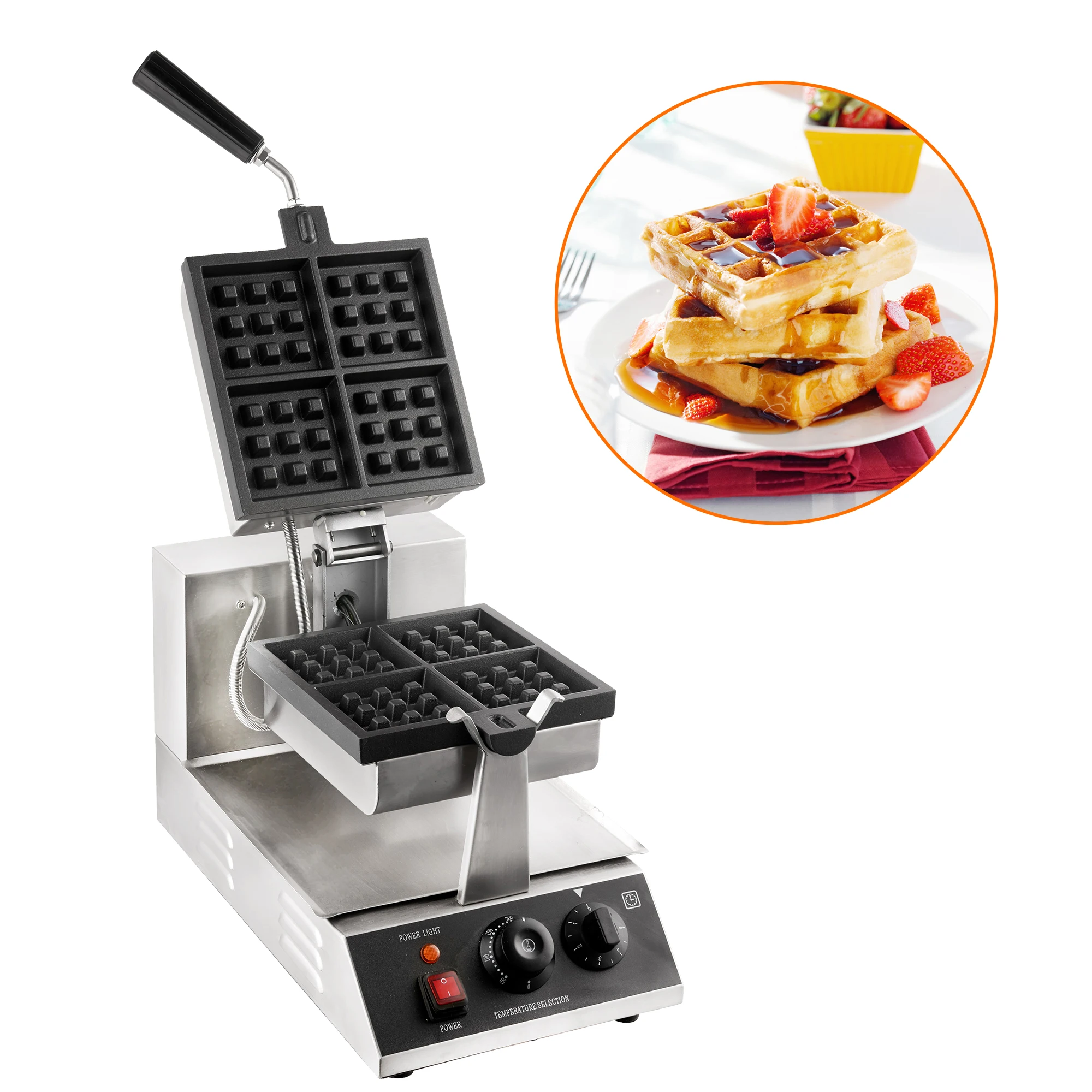 Popular Commercial Snack Machines Square Waffle Maker 4 Slice Belgian Waffle Making Machine For Sale
Popular Commercial Snack Machines Square Waffle Maker 4 Slice Belgian Waffle Making Machine For Sale