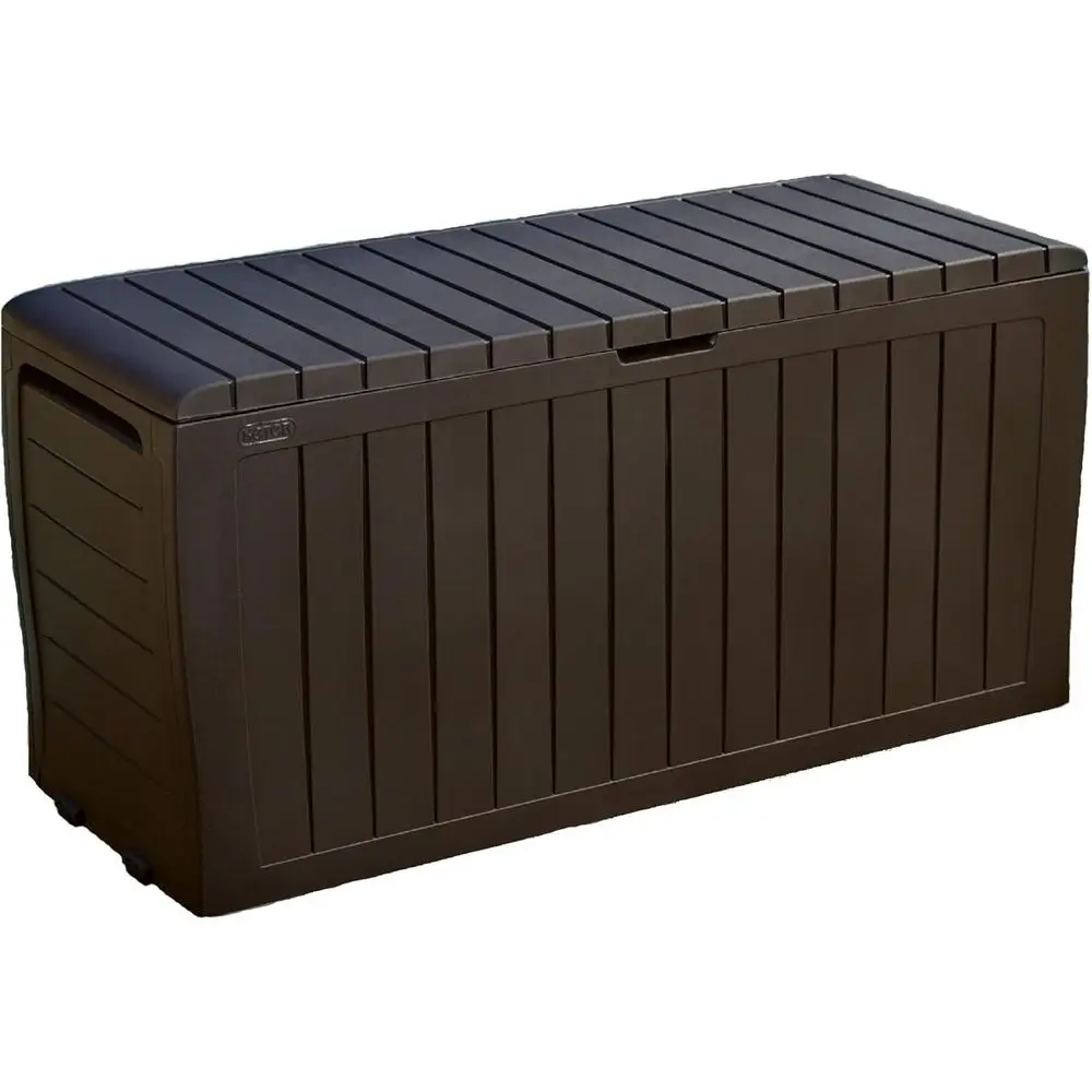 71 Gallon Large Outdoor Storage Box for Patio Furniture, Cushions, Garden Tools, and Pool Floats, Brown
71 Gallon Large Outdoor Storage Box for Patio Furniture, Cushions, Garden Tools, and Pool Floats, Brown