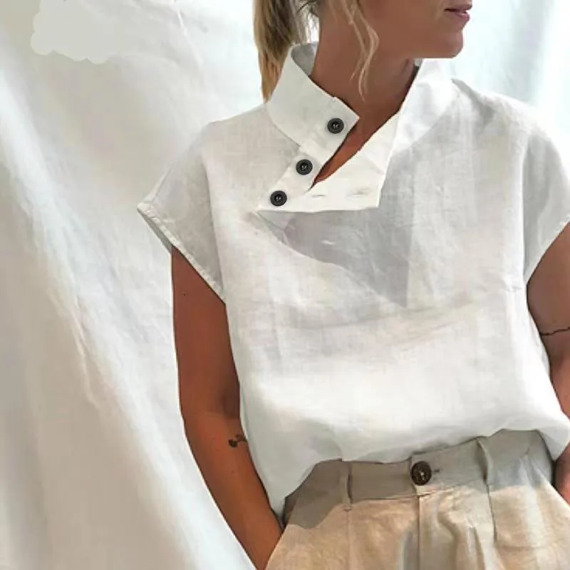 New Fashion Cotton Women's Blouse 2024 Loose Summer Short Sleeve Women Shirt Loose White Solid Clothing Tops Blusas 18898
New Fashion Cotton Women's Blouse 2024 Loose Summer Short Sleeve Women Shirt Loose White Solid Clothing Tops Blusas 18898