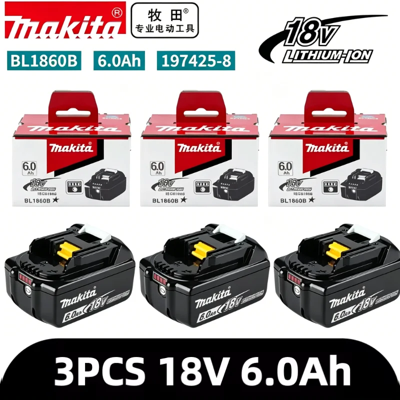 Makita 18V 5.0/6.0Ah LXT Lithium Battery High Capacity Replacement Battery Compatible With Makita 18V Cordless Power Tools
Makita 18V 5.0/6.0Ah LXT Lithium Battery High Capacity Replacement Battery Compatible With Makita 18V Cordless Power Tools