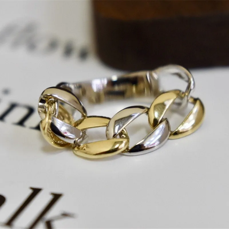 Color Separation Chain Ring 18K Gold Solid Yellow Really Gold Jewelry(AU750) Women Exquisite Wedding Ring Fashion Lady
Color Separation Chain Ring 18K Gold Solid Yellow Really Gold Jewelry(AU750) Women Exquisite Wedding Ring Fashion Lady