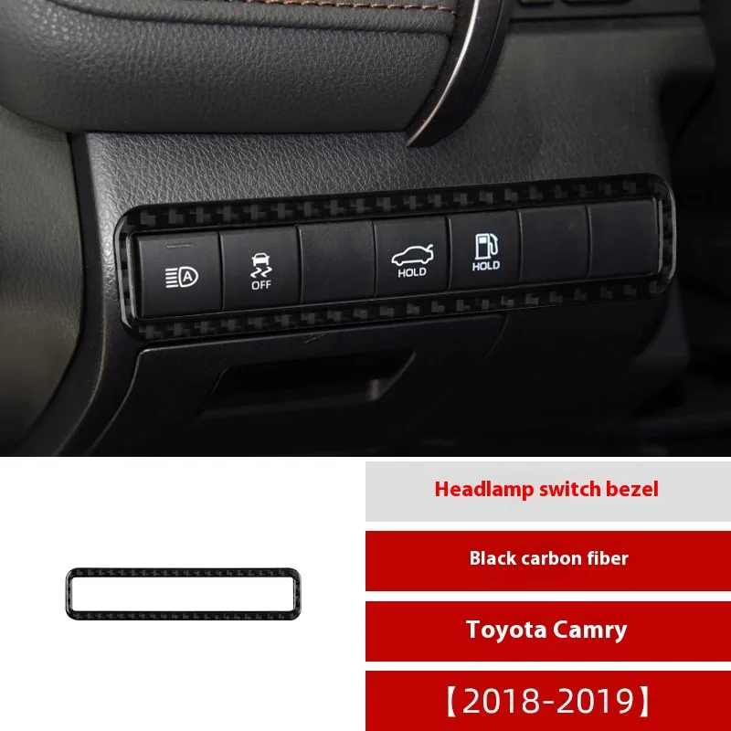 For 18-22 Toyota Camry Eighth Generation Carbon Fiber Button Headlight Switch Decorative Frame Modified Interior
For 18-22 Toyota Camry Eighth Generation Carbon Fiber Button Headlight Switch Decorative Frame Modified Interior