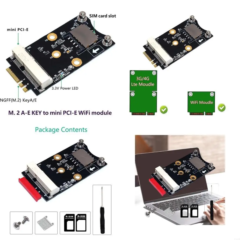 F42D M.2 A/E Converter Adapter Module Converts Mini PCIe Cards To M.2 Interfaces For Desktop PC Laptop
F42D M.2 A/E Converter Adapter Module Converts Mini PCIe Cards To M.2 Interfaces For Desktop PC Laptop