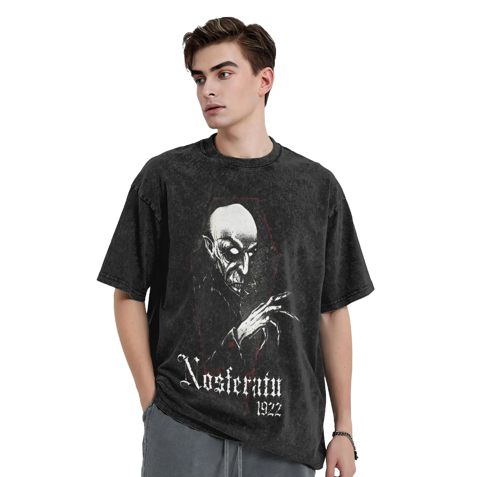 Футболка Nosferatu 1922, футболки в стиле Харадзюку из фильма ужасов, уличная одежда с короткими рукавами, топы, пляжные хлопковые футболки с круглым вырезом, большие размеры
Футболка Nosferatu 1922, футболки в стиле Харадзюку из фильма ужасов, уличная одежда с короткими рукавами, топы, пляжные хлопковые футболки с круглым вырезом, большие размеры
