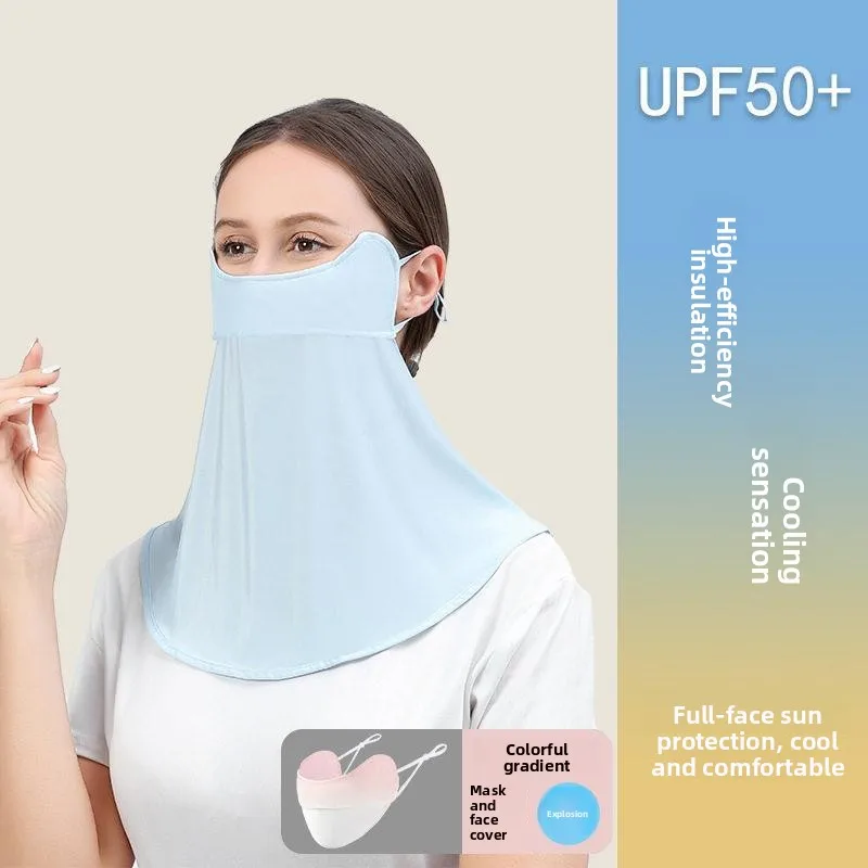 Sun Protection Face Mask Women's Thin Breathable Ice Silk Cool Feeling Full Face Summer Mask UV Protection Lightweight Mask
Sun Protection Face Mask Women's Thin Breathable Ice Silk Cool Feeling Full Face Summer Mask UV Protection Lightweight Mask