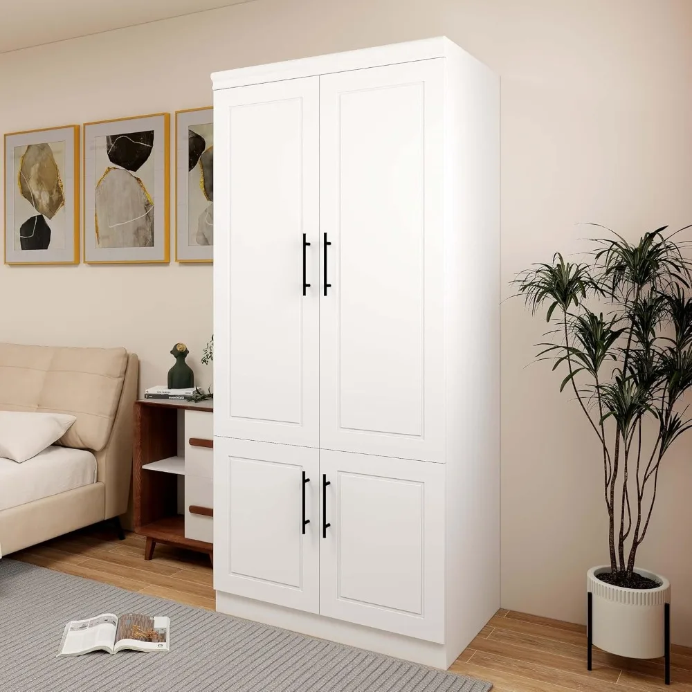 Armoire, 71 Inches High with 2 Doors with Storage and Hanging Rods, Bedroom Armoire, for Bedroom, Wood Armoire
Armoire, 71 Inches High with 2 Doors with Storage and Hanging Rods, Bedroom Armoire, for Bedroom, Wood Armoire