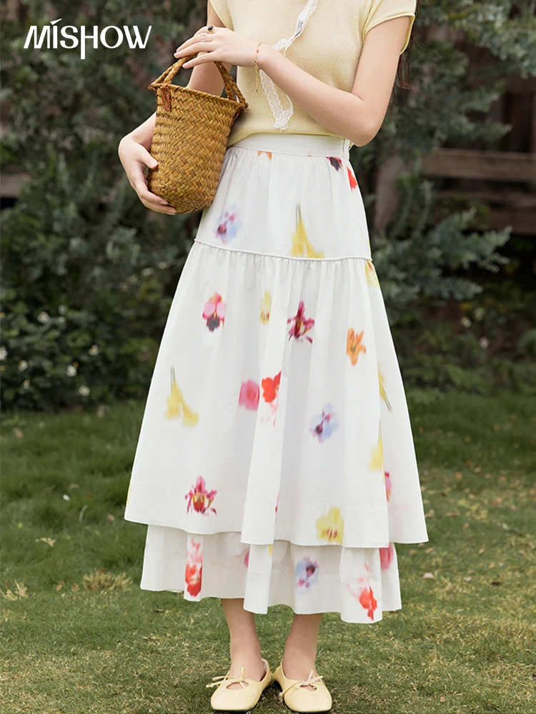 MISHOW Korean Summer Skirt Women New 2025 White Background Flower Cotton High Waist Skirts Female Fashion Slimming MXE32B0720
MISHOW Korean Summer Skirt Women New 2025 White Background Flower Cotton High Waist Skirts Female Fashion Slimming MXE32B0720