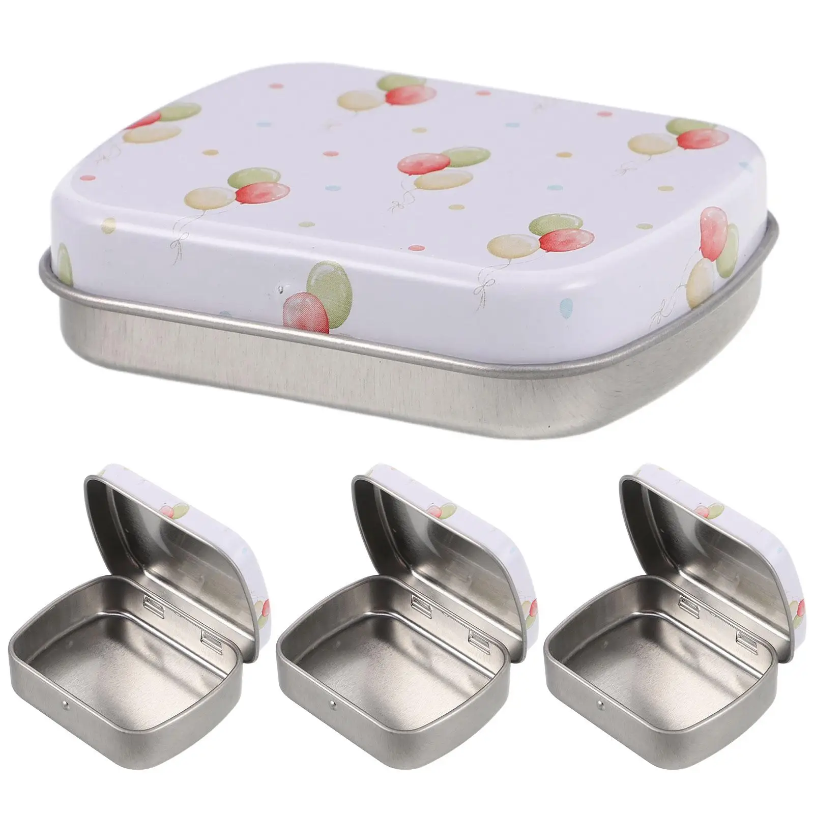 4 Pcs Tin Box Snack Boxes As Empty Mint Tins Metal Container Candy with Hinged Lids Mini Decorative
4 Pcs Tin Box Snack Boxes As Empty Mint Tins Metal Container Candy with Hinged Lids Mini Decorative