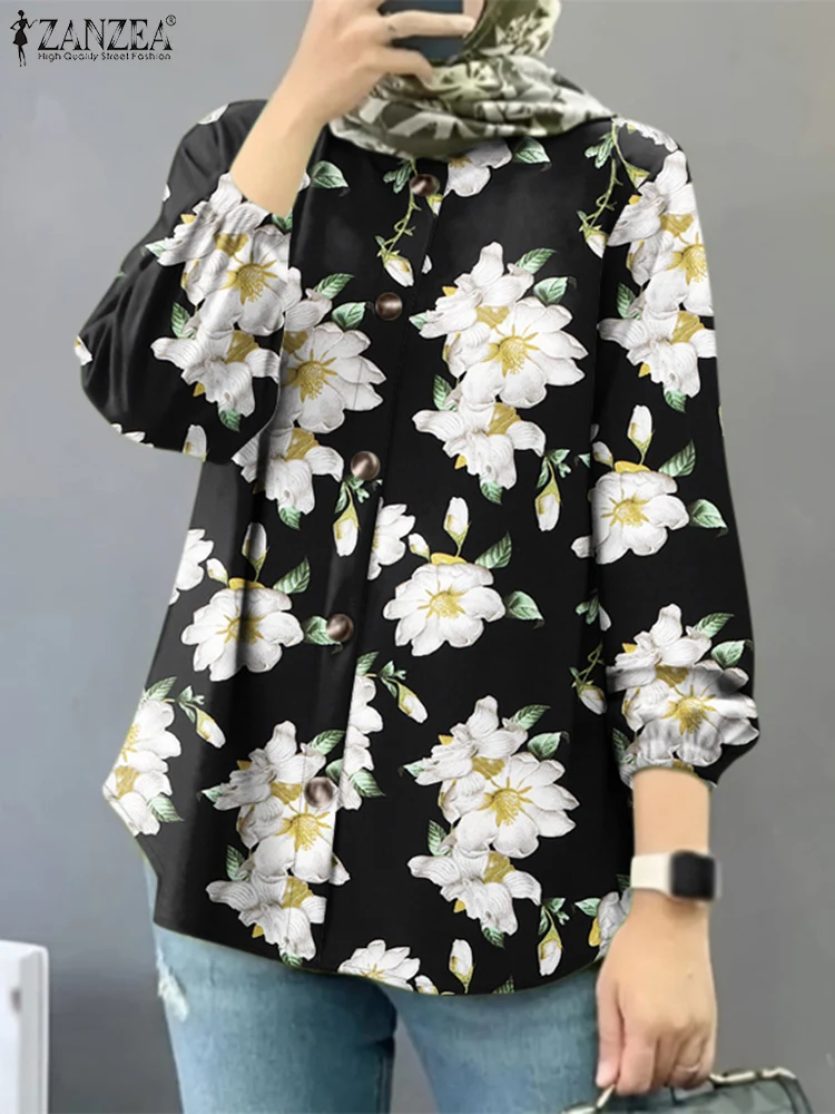 ZANZEA Daily Wear O Neck Shirts Muslim Loose Casual Elegant Islamic Tops Button Up Floral Print Women Lantern Sleeve Chemise
ZANZEA Daily Wear O Neck Shirts Muslim Loose Casual Elegant Islamic Tops Button Up Floral Print Women Lantern Sleeve Chemise