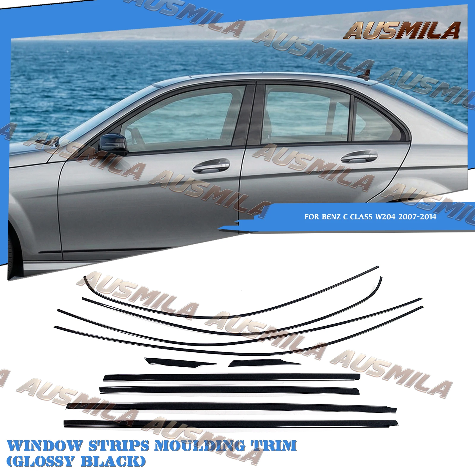 10PCS Window Exterior Trim Strip Decorative Cover For Mercedes Benz C Class W204 2007-2014 Short Axis
10PCS Window Exterior Trim Strip Decorative Cover For Mercedes Benz C Class W204 2007-2014 Short Axis