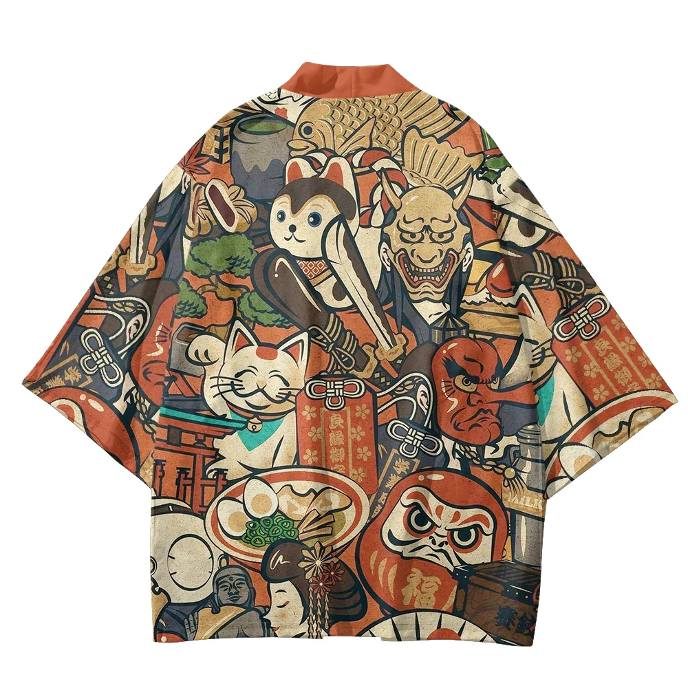Summer Kimono Men Fashion Funny Hawaiian Shirt Women Beach Cardigan Kimono Streetwear Yukata Japanese Clothes Bathrobes Haori
Summer Kimono Men Fashion Funny Hawaiian Shirt Women Beach Cardigan Kimono Streetwear Yukata Japanese Clothes Bathrobes Haori