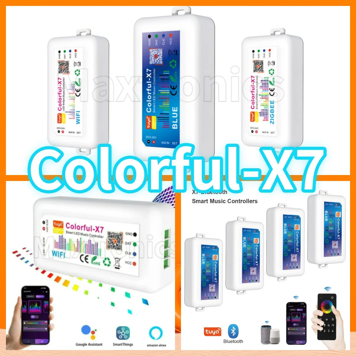 Colorful-X7 Bluetooth/WIFI/Zigbee Smart Music Rhythm Sync Tuya RGBIC Контроллер светодиодных лент для WS2812B WS2815 Пиксельное освещение
Colorful-X7 Bluetooth/WIFI/Zigbee Smart Music Rhythm Sync Tuya RGBIC Контроллер светодиодных лент для WS2812B WS2815 Пиксельное освещение