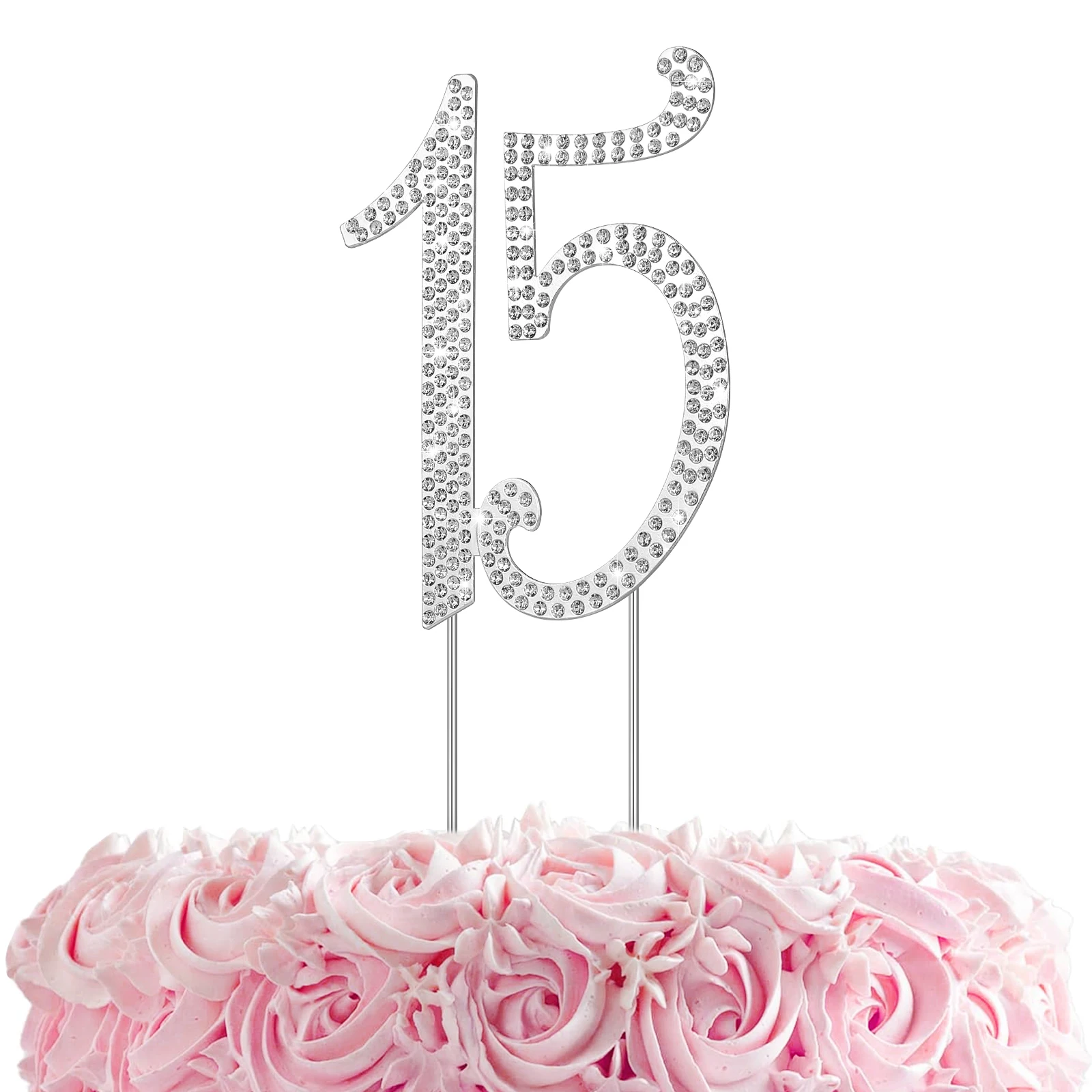 15 Cake Insert Decorations Rhinestone Birthday Anniversary Topper Reusable Alloy Cake Decoration Fifteen
15 Cake Insert Decorations Rhinestone Birthday Anniversary Topper Reusable Alloy Cake Decoration Fifteen