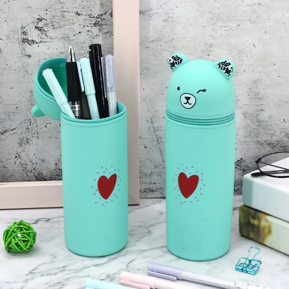 Silicone Cartoon Bear Pencil Case Soft Retractable Pencil Pouch Creative Cute Animal Stationery Box Desk Organizers
Silicone Cartoon Bear Pencil Case Soft Retractable Pencil Pouch Creative Cute Animal Stationery Box Desk Organizers