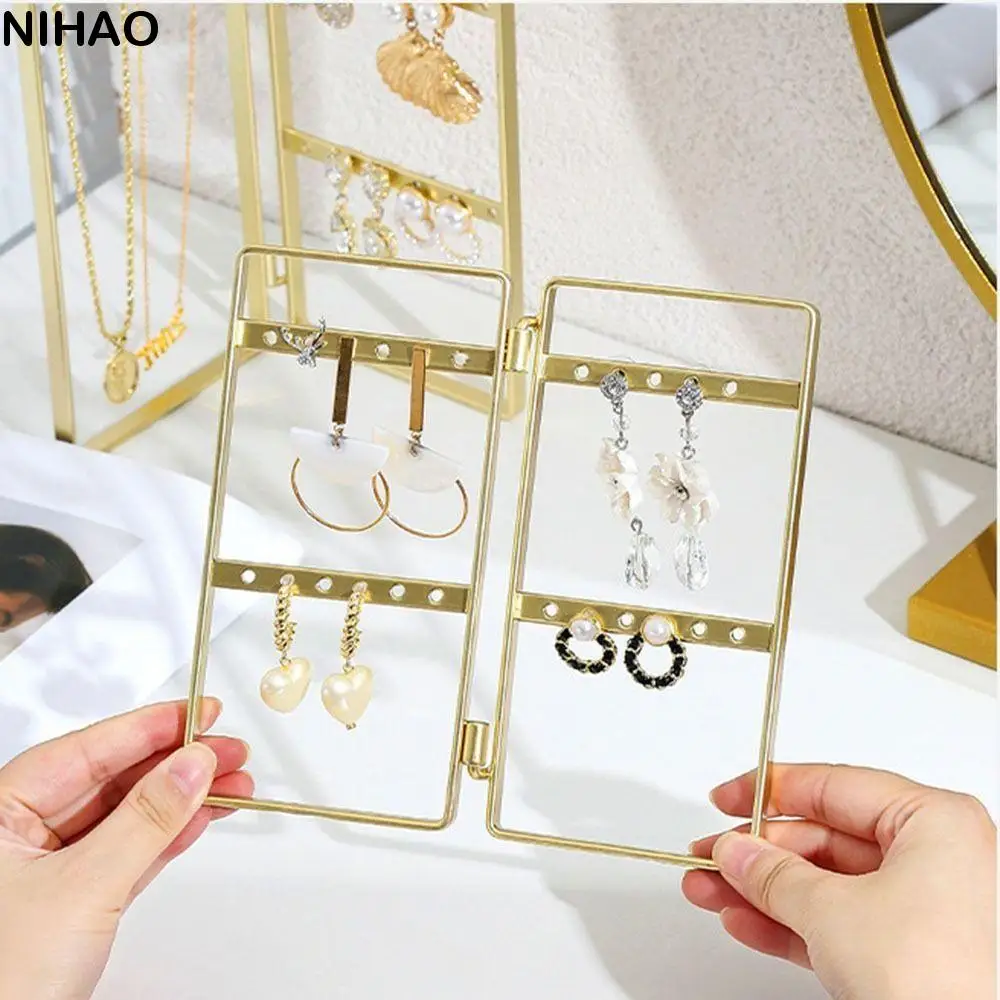 Stable Holder Foldable Jewelry Rack Multi-hooks Gold Necklace Display Stand Nordic Style Iron Earrings Storage Shelf for Pendant
Stable Holder Foldable Jewelry Rack Multi-hooks Gold Necklace Display Stand Nordic Style Iron Earrings Storage Shelf for Pendant