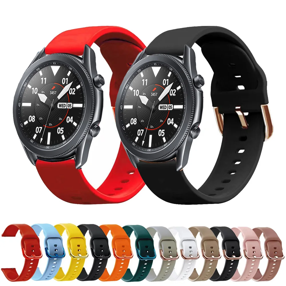 20mm 22mm Strap Silicone For Samsung Galaxy Watch 3 45mm 41mm Sport Color Replace Bracelet For Galaxy 42mm 46mm/Gear S3 S2 Band
20mm 22mm Strap Silicone For Samsung Galaxy Watch 3 45mm 41mm Sport Color Replace Bracelet For Galaxy 42mm 46mm/Gear S3 S2 Band
