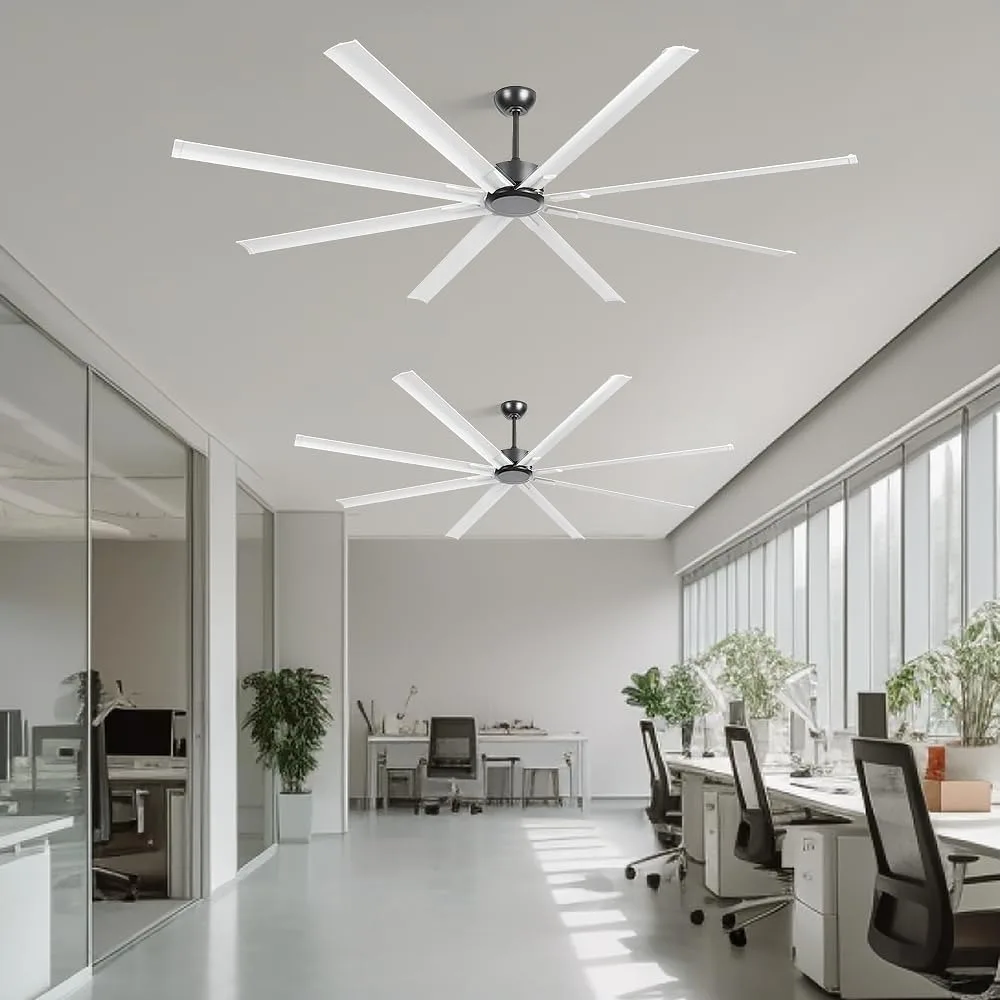 96 inch unlit large ceiling fan with remote control and wall control, ultra quiet reversible DC motor
96 inch unlit large ceiling fan with remote control and wall control, ultra quiet reversible DC motor