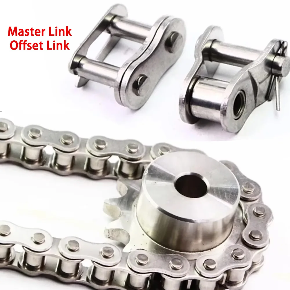 1Pcs 304 Stainless Steel Roller Chain Master Link & Offset Link Fit 04C 05B 06B 08B 10A 12A 16A 20A 24A Industrial Chain
1Pcs 304 Stainless Steel Roller Chain Master Link & Offset Link Fit 04C 05B 06B 08B 10A 12A 16A 20A 24A Industrial Chain