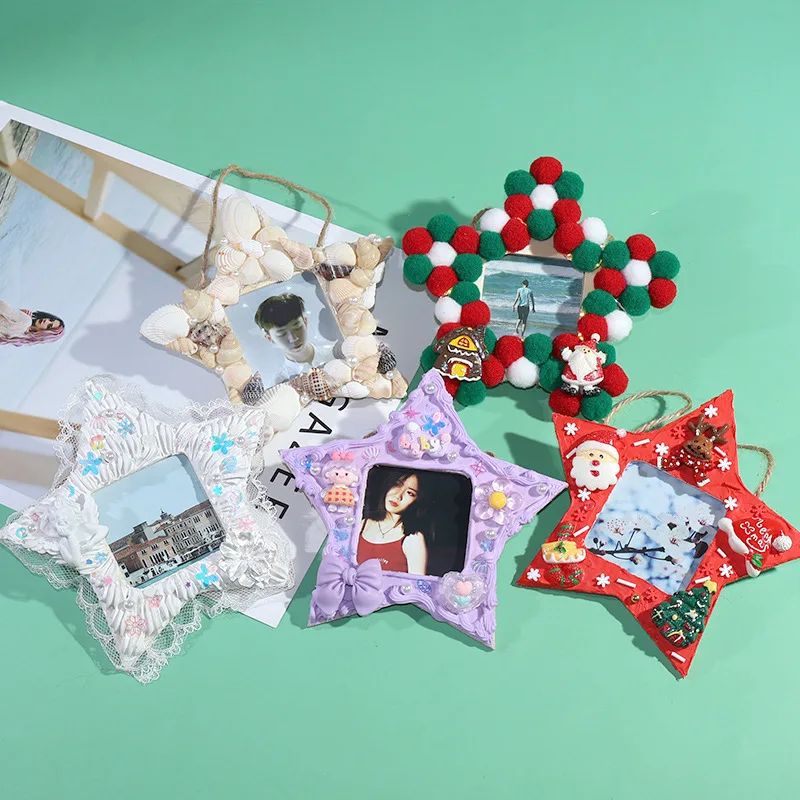 Best diy cream-glue Christmas Barshelllock Pentagram can hang picture frame decoration materials pack wholesale
Best diy cream-glue Christmas Barshelllock Pentagram can hang picture frame decoration materials pack wholesale