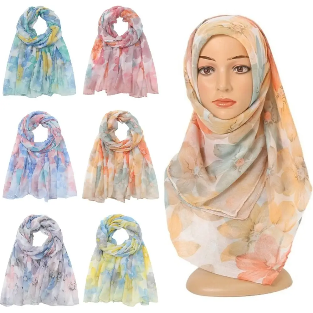 85*180cm Muslim Scarf Flower Printing Lightweight Voile Headscarf Cotton Scarf Sun Protection Beach Scarf Tourist Vacation
85*180cm Muslim Scarf Flower Printing Lightweight Voile Headscarf Cotton Scarf Sun Protection Beach Scarf Tourist Vacation