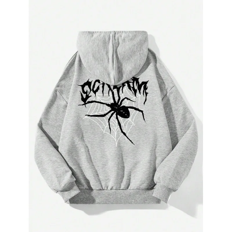Autumn and winter cartoon spider print pattern casual sports fashion comfortable off shoulder hooded shirt top
Autumn and winter cartoon spider print pattern casual sports fashion comfortable off shoulder hooded shirt top