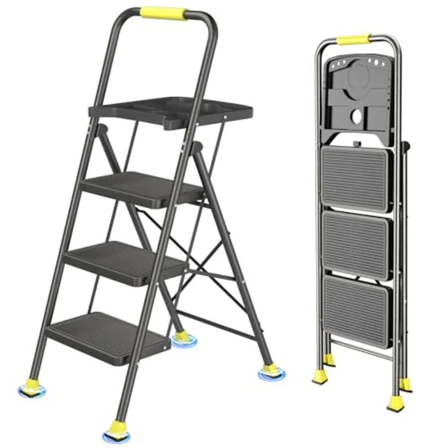 3 Step Folding Ladder 600lbs Ccity Steel Stool with Tool Platform Wide Anti-Slip Pedal Feet Sturdy Steel Construction Step Ladd
3 Step Folding Ladder 600lbs Ccity Steel Stool with Tool Platform Wide Anti-Slip Pedal Feet Sturdy Steel Construction Step Ladd