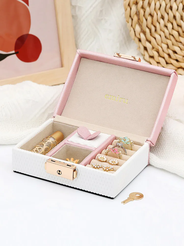 Jewelry box with lock - premium design for earrings, studs, rings, necklaces, and bracelets
Jewelry box with lock - premium design for earrings, studs, rings, necklaces, and bracelets