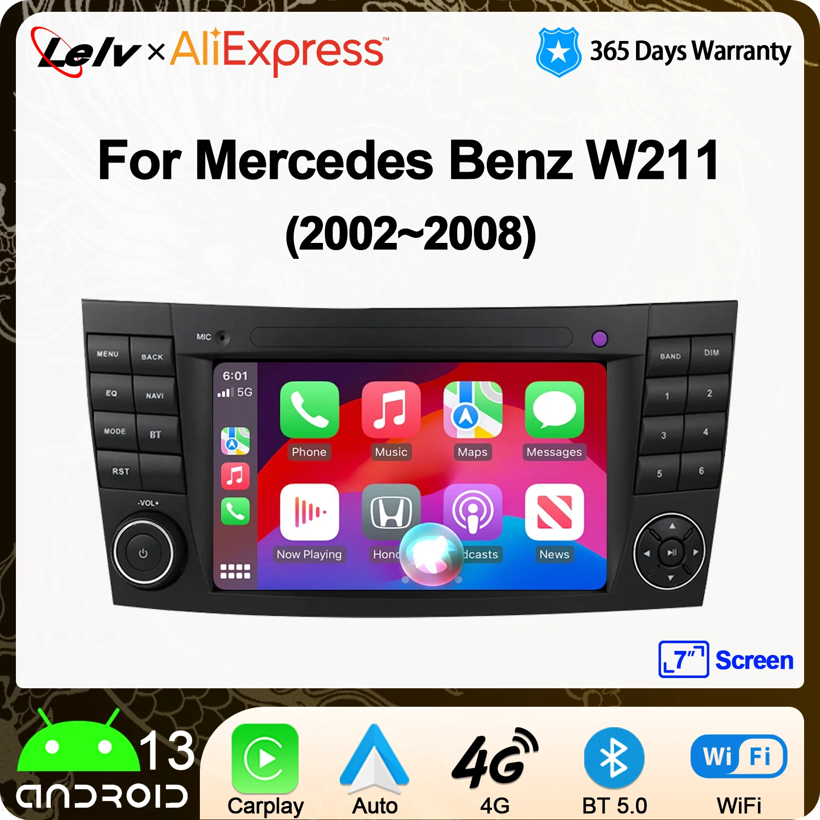 LELV 7" Carplay 2din Android 13 Car Radio For Mercedes Benz E-class W211 E200 E220 E300 E350 E240 E280 CLSCLASS W219 Multimedia
LELV 7" Carplay 2din Android 13 Car Radio For Mercedes Benz E-class W211 E200 E220 E300 E350 E240 E280 CLSCLASS W219 Multimedia