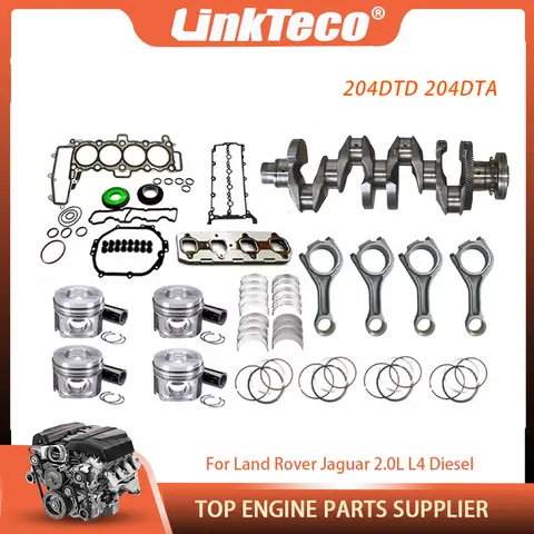 204DTD 204DTA 2.0L moteur vilebrequin tige joint complet Piston et anneau Kit jeu de roulements adapté 2.0 L L4 Diesel pour Land Rover Jaguar