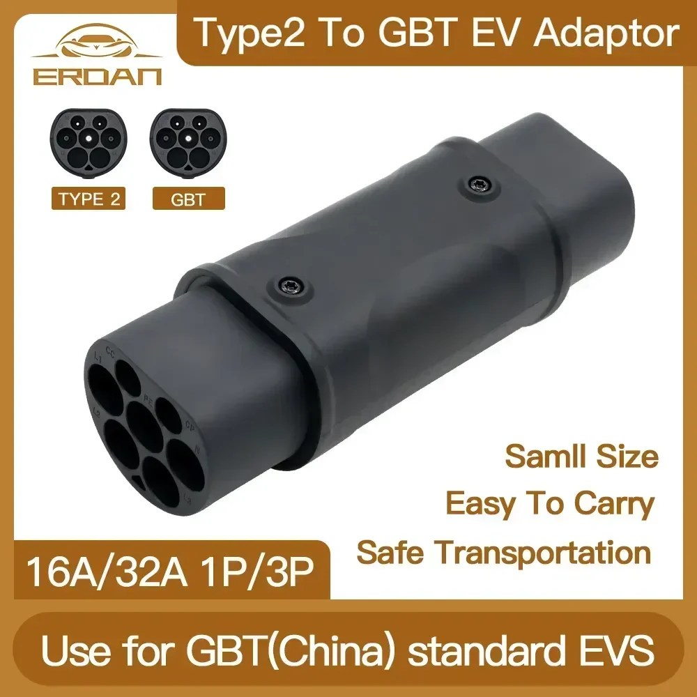 Адаптер зарядного устройства ERDAN EV, тип 2 IEC 62196-2 в GB/T, конвертер для китайского стандарта, разъем для зарядки электромобиля, EV 16 А 32 А
Адаптер зарядного устройства ERDAN EV, тип 2 IEC 62196-2 в GB/T, конвертер для китайского стандарта, разъем для зарядки электромобиля, EV 16 А 32 А