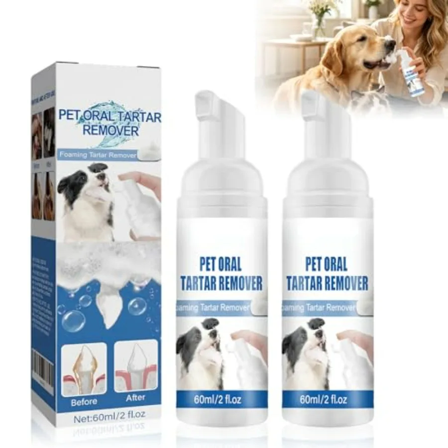2PCS Pet Oral Tartar Remover Spray, Dental Foaming Care Sprays, Teeth Cleaning and Breath Freshener, Gentle Tartar Support Foam
2PCS Pet Oral Tartar Remover Spray, Dental Foaming Care Sprays, Teeth Cleaning and Breath Freshener, Gentle Tartar Support Foam