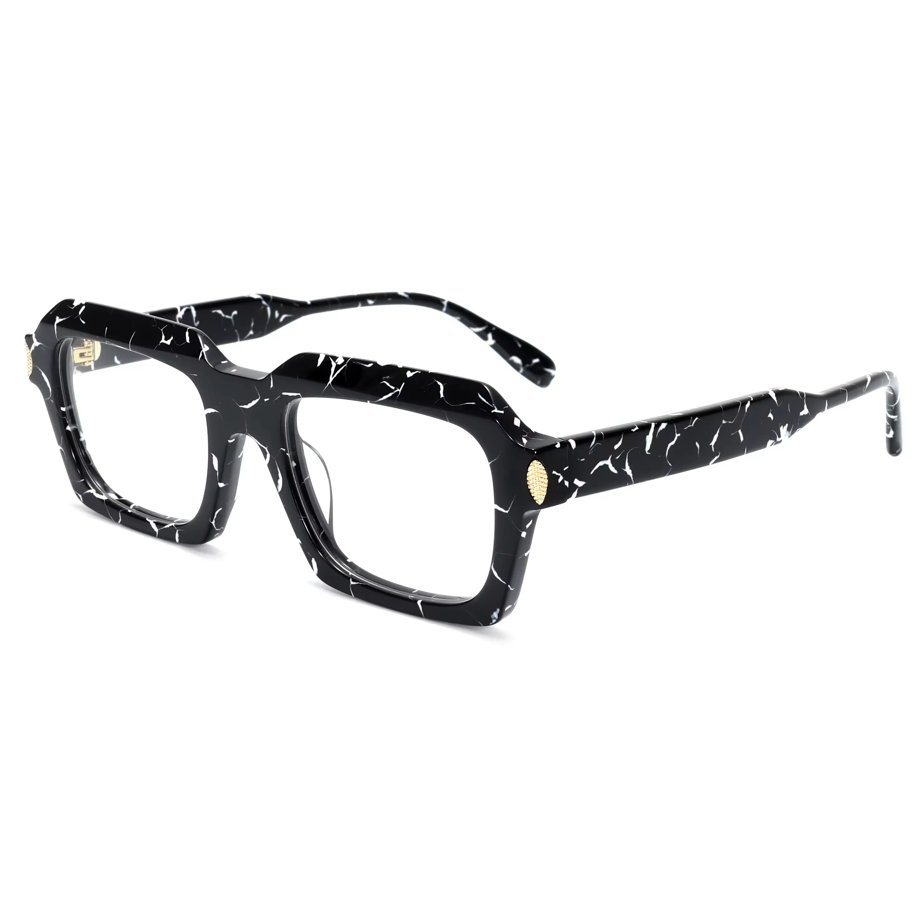 VZONE Black Marble Acetate Optical Frames Rivet Metal Decoration Rectangle Glasses Unisex High Quality Vintage Eyewear
VZONE Black Marble Acetate Optical Frames Rivet Metal Decoration Rectangle Glasses Unisex High Quality Vintage Eyewear